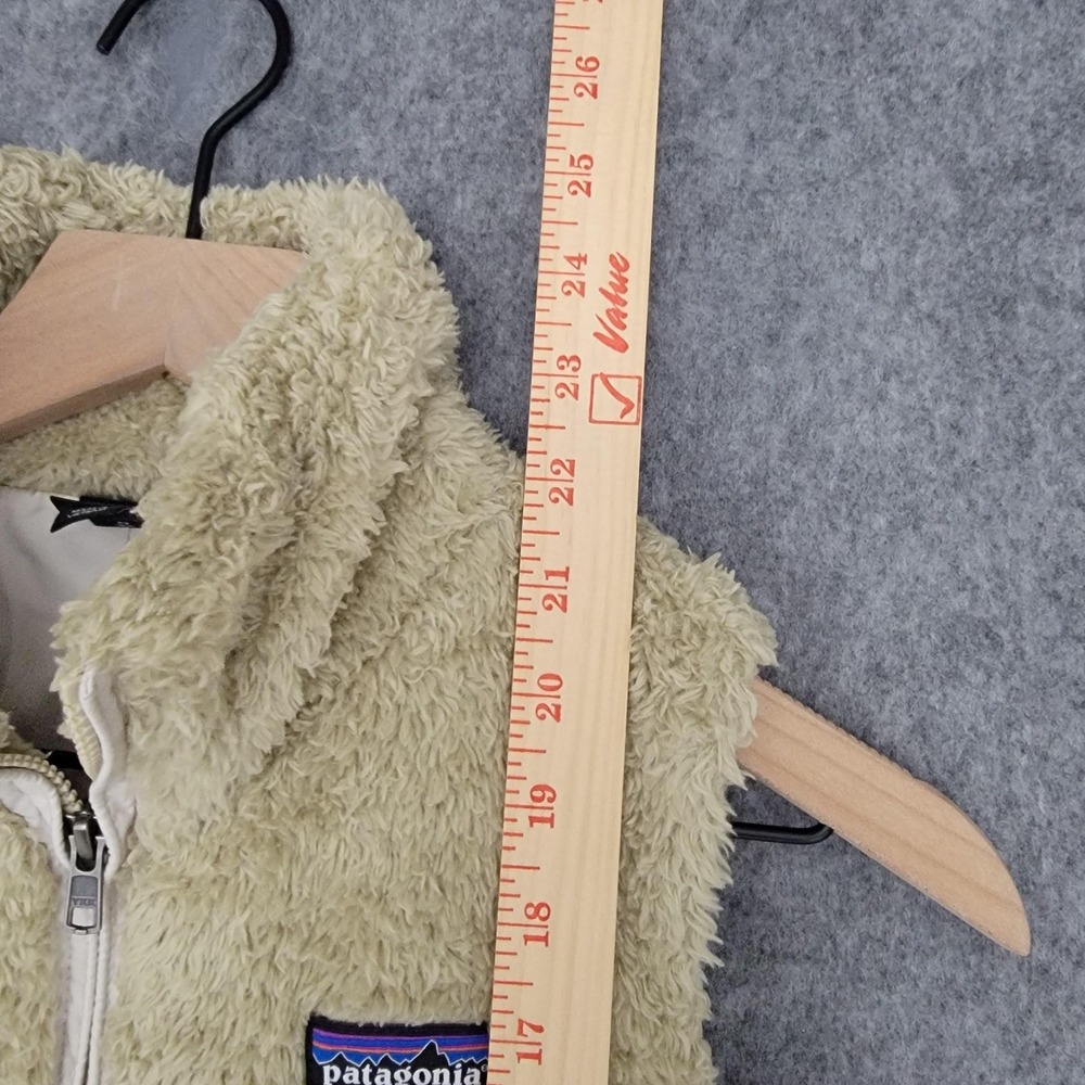 Patagonia Los Gatos Vest Womens XS El Cap Khaki Fuzzy Fleece Full Zip‎ Pockets - Picture 13 of 14